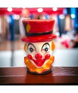 Vintage Happy Creepy Clown Head Plastic Coin Bank Retro Made In Hong Kong - $9.49