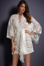   Belted Lace Kimono Style Lounging Robe Asst Sizes - $304.44 MXN