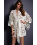  Belted Lace Kimono Style Lounging Robe Asst Sizes - $21.86 CAD