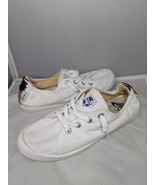 Roxy Bayshore Sneaker white Womens Size 8 shoes Colors Stitch Casual Fai... - £31.35 GBP
