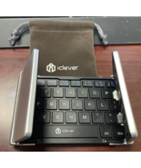 iClever Keyboard IC-BK03 Folding Bluetooth Black Silver EUC, tested &amp; wo... - £45.05 GBP