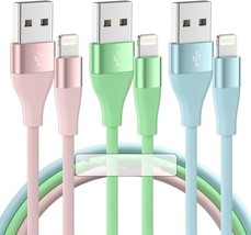 3Pack 10 FT Cable Fast Charging Cord Compatible with iPhone 14 13 12 11 ... - $10.88