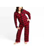 WONDERSHOP WOMEN&#39;S 2 PIECE &quot;RED BUFFALO CHECK&quot; FAMILY SLEEP SET (SIZE XS... - $22.19