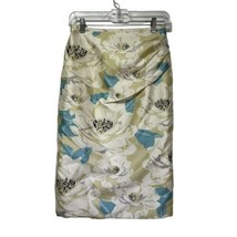 marisa baratelli thai silk floral Midi Pencil skirt Size 6 - $33.41