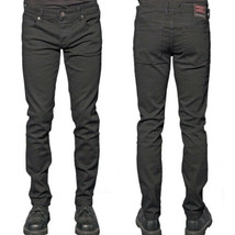 Lip Service Slick Mens Flex Stretch Slim Straight Jeans Pants Black NEW 28 30 - £45.83 GBP