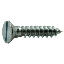 #10 x 1&quot; Zinc Plated Steel Slotted Flat Head Wood Screws (36 pcs.) - £7.82 GBP