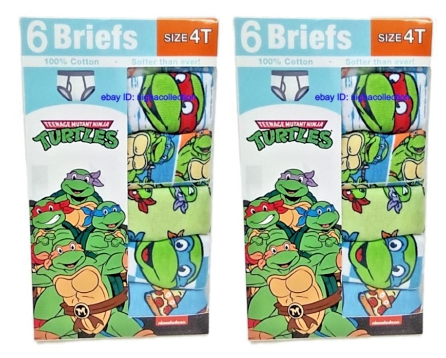 12 Brief 4T TMNT Boys Cotton Briefs Teenage Mutant NINJA TURTLES underwe... - $14.84
