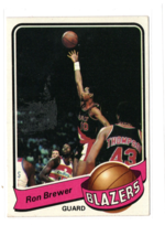 1979-80 Topps Basketball Ron Brewer #79 Portland Trail Blazers Rookie NBA EX - £1.55 GBP
