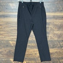 Kim Rogers Pull-On Pants Elastic Waistband Straight Leg Black Sz.14 Offi... - $7.50