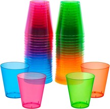 Party Essentials Hard Plastic 2-Ounce Shot/Shooter Glasses, 40-Count, Assorted N - £16.02 GBP