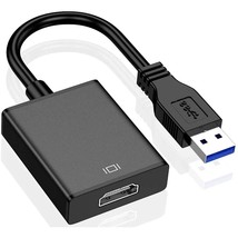 Usb To Hdmi Adapter, Usb 3.0/2.0 To Hdmi 1080P Video Graphics Cable Conv... - £23.90 GBP