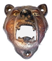 Vintage Wall Mount Grizzley Bear Cast Metal Bottle Opener (Circa 1940&#39;s) Wilton? - £43.87 GBP