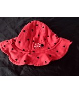 Infant Girls Red Ruffle Ladybug Cotton Beach Sun Bucket Hat Polka Dot Si... - £6.23 GBP