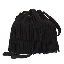 Retro   Tel Fringed Crossbody Bags for Women Vintage Bucket  Bag Messenger Bag f - £52.57 GBP
