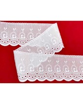 English embroidery lace braid 7.5cm San Gallo 4BF06G scalloped steering wheel... - £2.34 GBP