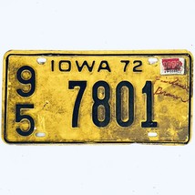 1974 United States Iowa Winnebago County Passenger License Plate 95 7801 - £14.89 GBP