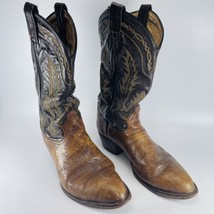 Tony Lama Men&#39;s 9 D Leather Western Cowboy Boots Pull On Style 6532 - £35.10 GBP