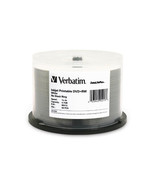 Verbatim 95213 50PK DVD RW 4X 4.7GB WHITE DATALIFEPLUS INKJET HUB PRINTABLE - $99.32