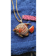New Betsey Johnson Necklace Fish Red Tropical Beach Collectible Decorati... - £11.78 GBP