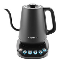 Electric Tea Hot Water Kettle With Temperature Control Gooseneck Chefman Coffee - £46.39 GBP