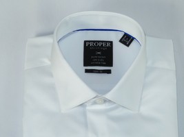 Men's Shirt Christopher Lena PROPER 100% Cotton Wrinkle Free p720ttsr white Slim image 2