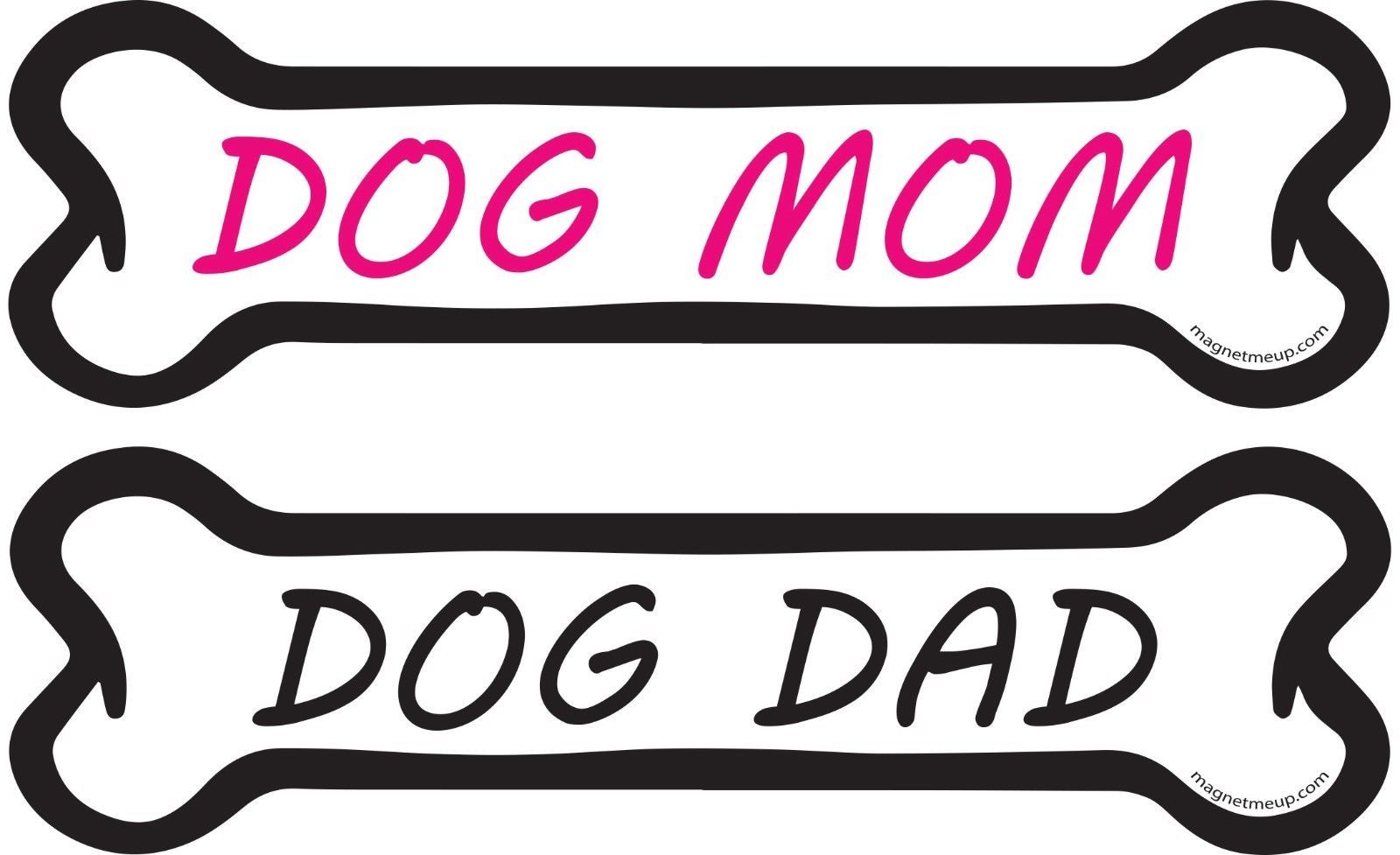 Dog Bone Car Magnet - Dog Mom and Dog Dad Set - $9.99