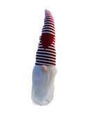 Faceless Striped Gnome Knitted Wool Cover Knitted Fabric Candy Jar 13 In... - $62.09 CAD
