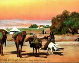Vtg Cartolina 1910s Egitto Egiziano Tipi E Scene Going To Mercato Camel ... - $11.23