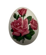 Vintage THE DANBURY MINT Rose Flower Egg Porcelain Trinket Box Limited E... - $95.51 MXN