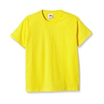Fruit Of The Loom Boy&#39;s SS028B T-Shirt, Yellow, 5-6 Years (Manufacturer ... - $10.00