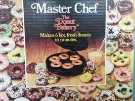 Vintage Master Chef The Donut Bakery Donut Maker &amp; Recipe Booklet 1977 NIB MCM - $32.73