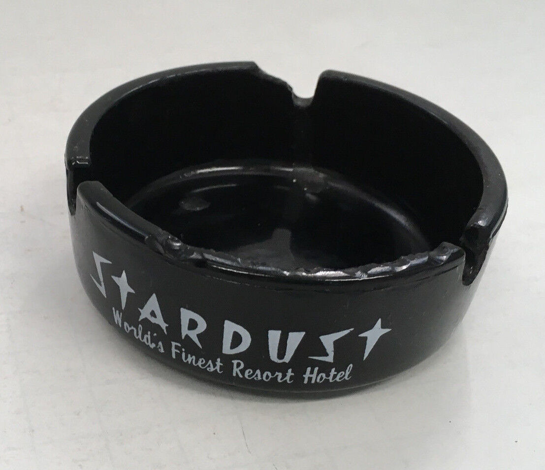 Stardust hotel casino Las Vegas black with white graphic vintage  ashtray - £14.87 GBP