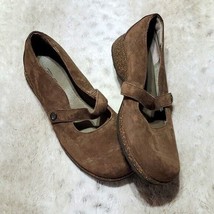 Teva Cork and Brown Leather Slip on Mules Mary Jane Style Size 9.5 - £29.03 GBP