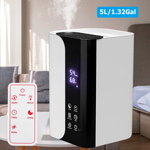 Smart Humidifiers For Bedroom Office 5L Top Fill Cool Mist Humidifier W/... - £75.49 GBP