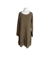J Jill Womens Tunic Sweater Dress Size Small Brown Knit Long Sleeve Wool... - £22.57 GBP