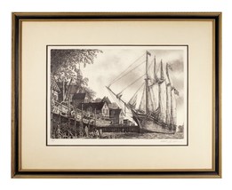 &quot;The William White&quot; Clipper Ship Etching by Alan Jay Gaines Gorgeous Condition - £164.40 GBP