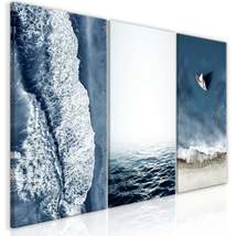 Tiptophomedecor Stretched Canvas Nordic Art - Seascape - Stretched &amp; Fra... - £79.92 GBP+