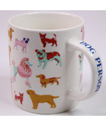 Parker Lane DOG PERSON Coffee Mug Stoneware Tea Cup 16 Oz  Colorful Dogs... - €9,08 EUR