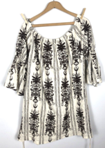 Urban Mangoz Dress Large Off Shoulder White Heavily Embroidered Ethnic T... - $37.04