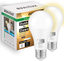 Dusk to Dawn Light Bulbs Outdoor 850 Lumen, 60W Equivalent, Warm White 3... - £10.77 GBP