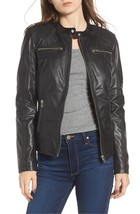 Women black leather jacket &amp; Girls black biker leather western warm jack... - $139.99