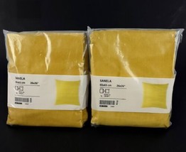 (Lot of 2) Ikea Sanela Pillowcase Cover 26x26" Velvet Cotton Golden Brown New - $31.67
