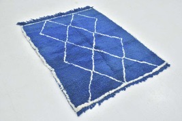 Plaid Wool Moroccan Handmade Rugs in so amazing colors and Design 100 natural  - £207.35 GBP