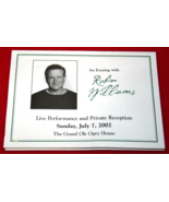 ROBIN WILLIAMS 2002 Grand Ole Opry House Nashville TN Comedy Show Invite... - $368.88 MXN