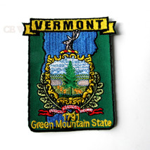 United States Vermont State Name Map Embroidered Patch 3&quot; - £4.21 GBP