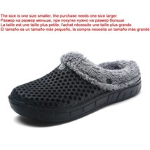 Winter Men&#39;s Slippers Cotton Plush Warm Slippers for Women Soft Indoor House Cou - £18.60 GBP