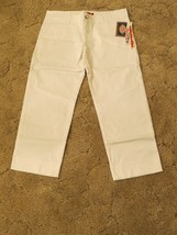 Dickies Jr Girl's pants size 11 Waist 34.5" x  Inseam 24"  White - $12.82