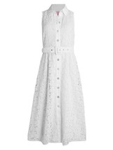 NWT Kate Spade New York Leaf Lace in Fresh White Button Front Shirt Dress 2 - £93.86 GBP