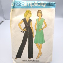 Vintage Sewing PATTERN Simplicity 7522, Misses 1973 Dress and Jumpsuit 1976 - $28.06