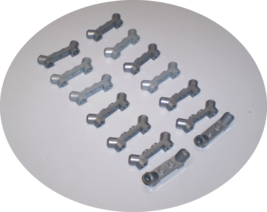 14 Used Lego Flat Silver, Pearl Light Gray Plate, 1x4 with Angled Tubes ... - $8.95